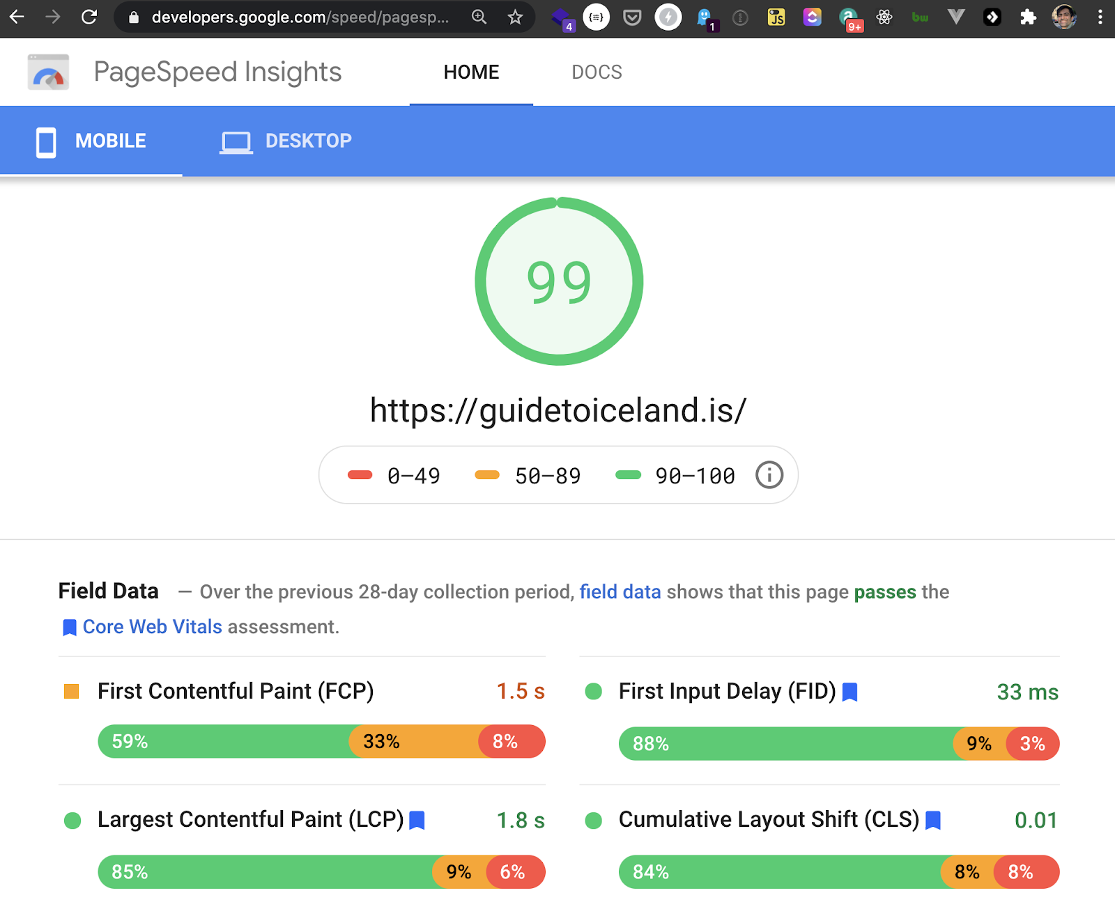 field data-